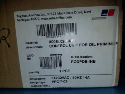 X00E50200884 - CONTROL UNIT         FOR OIL PRIMING PUM