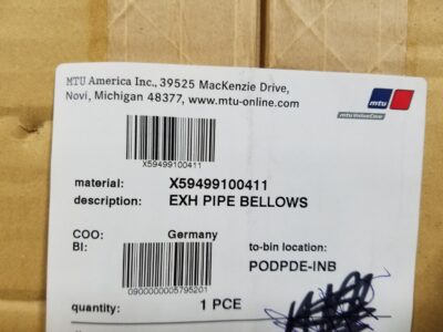 X59499100411 - EXH PIPE BELLOWS