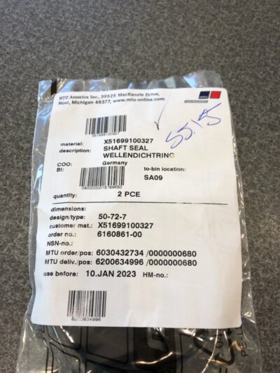 X51699100327 - MTU SHAFT SEAL - Image 2