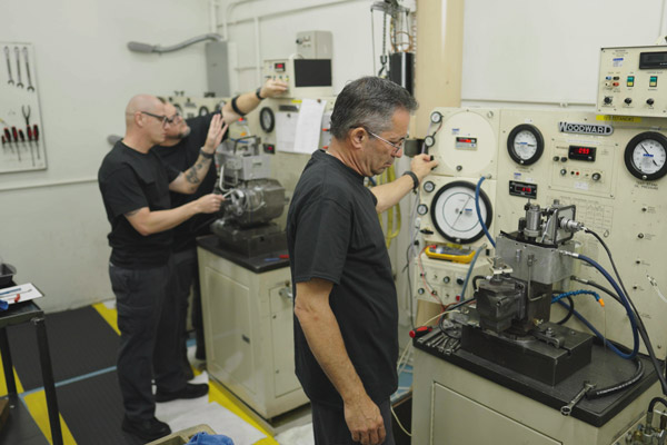 MSHS PPG technicians in machine shop